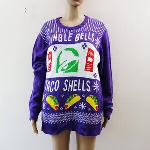 Taco Bell Jingle Bells Taco Shells Ugly Christmas Sweater Size (L)